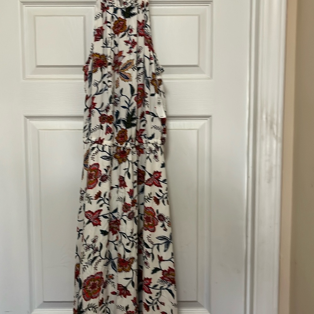 Old Navy Racerback Halter Maxi Paisley Elastic Waist Size Small NWT